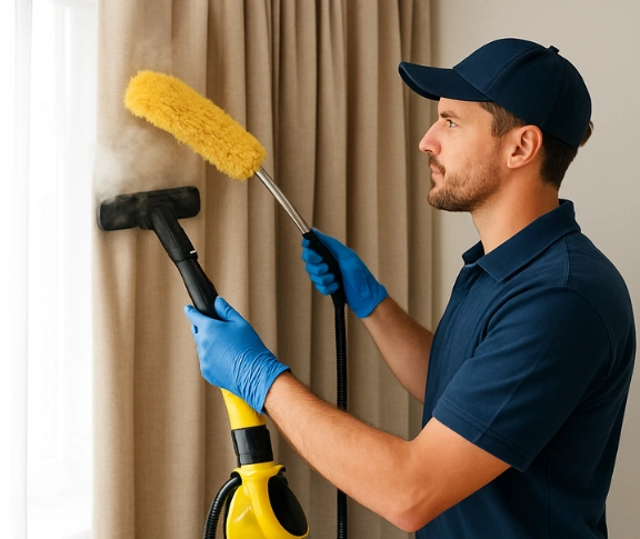 Trusted residential curtain cleaning technician Matty Curtain Cleaning bray-park QLD